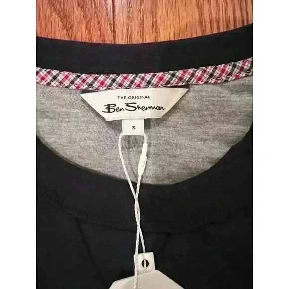 Ben Sherman Men's Quilted Navy Sweatshirt Small Corron Boend Preppy Academia - Picture 3 of 6